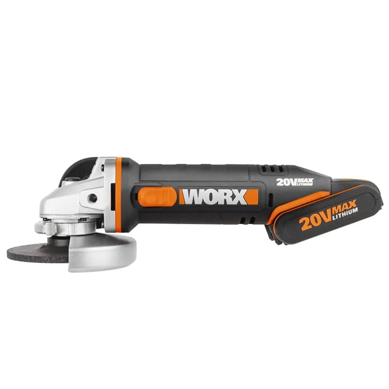 Угловая шлифмашина (болгарка) WORX WX800 20V 115мм аккумуляторная — детальное фото